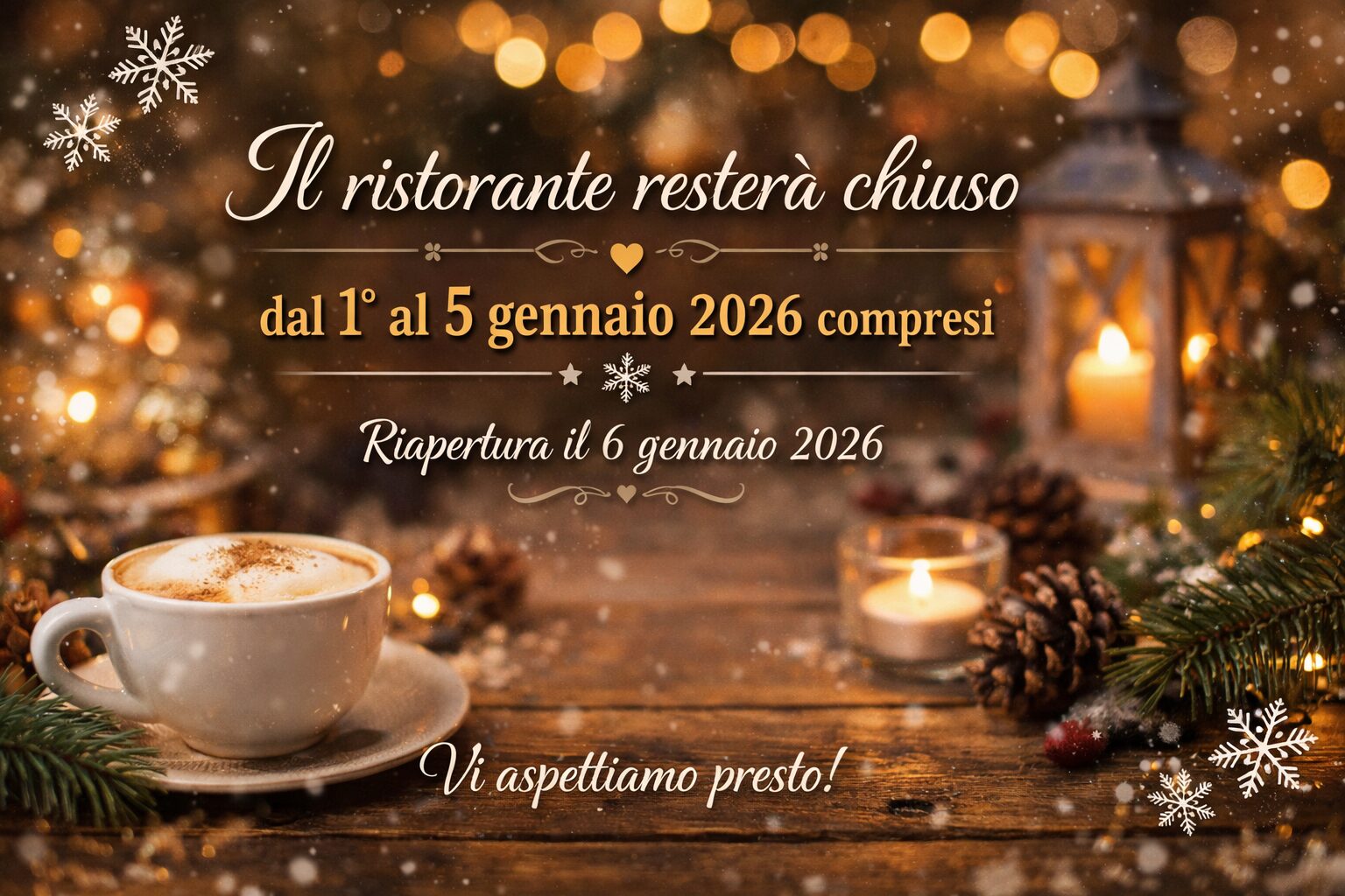 CHIUSURA INVERNALE 2026